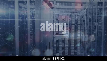 Image of connections over servers Stock Photo