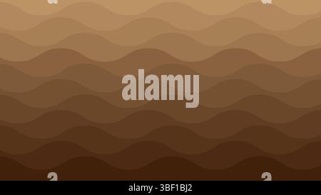 A background with brown waves. Shades of brown curved stripes. An abstract brown wavy texture. Stock Vector