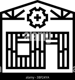 timber framing workshop wood frame isometric icon vector illustration ...