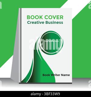 Modern Green Book Cover Design for Creative Business Books Stock Vector