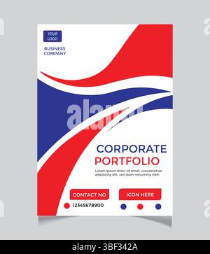 Modern Corporate Portfolio Design Template Stock Vector