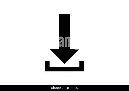 Download icon, vector graphic, simple style, available in various file formats Stock Vector