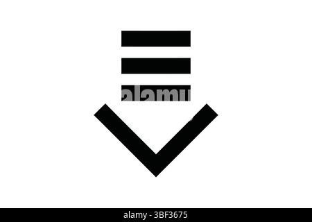 Download icon vector, simple illustration for web design and mobile app ui kit Stock Vector