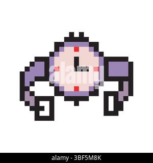 Wristwatch in pixel art style Stock Vector