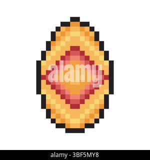 Easter egg pixel art design Stock Vector