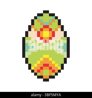 Easter egg pixel art design Stock Vector