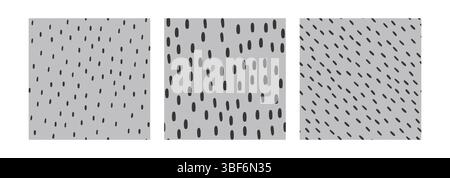 Small Dash Pattern Vector. Hand drawn diagonal line. Regular rain motif. Seamless abstract background collection. Scandinavian style Stock Vector