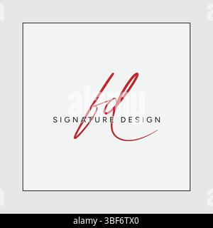 FD Signature Logo - Handwritten Vector Logo Template for FD Alphabet Stock Vector