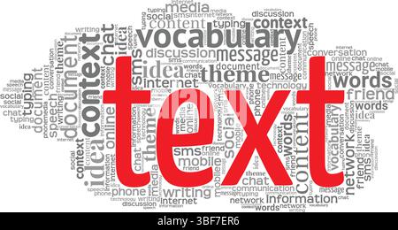Text word cloud conceptual design isolated on white background. Stock Vector