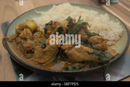 Chicken wing curry Stock Photo