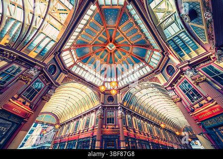 The Leadenhall Market in the city of London Stock Photo