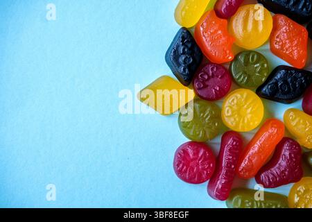 London UK, May 31 2025, Selection Of Traditional Classic Wine Gums Sweets Stock Photo