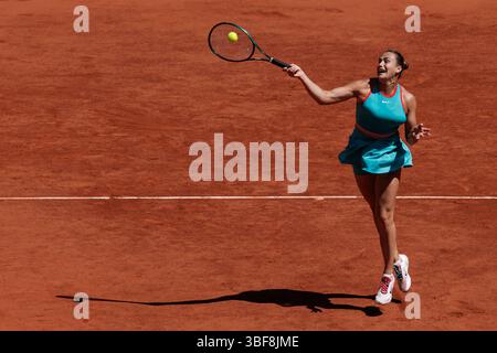Paris, France. 30th May, 2025. Aryna Sabalenka during the 2025 Roland