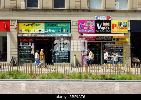 Sheffield, UK. 31 May, 2025. A large room full of vapes and vaping products  at a convenience store in Sheffield. Credit: Katy Blackwood/Alamy Live News  Stock Photo