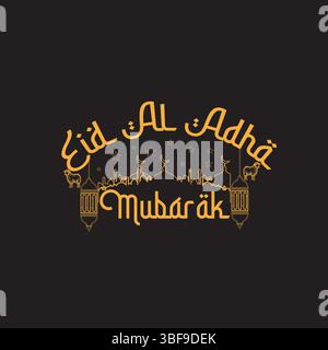 Eid Al Adha typography Stock Vector