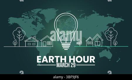 Turning Off for the Planet, Celebrate Earth Hour Stock Vector