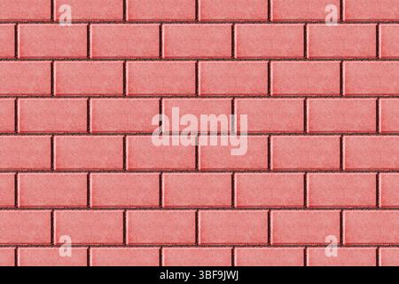 Red brick wall background. Classic bricks pattern. Construction material surface. Textured rectangular brick blocks. Urban architecture. Stock Photo