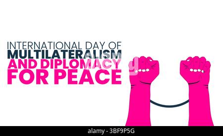 International Day of Multilateralism, Strengthening Global Cooperation for Peace Stock Vector
