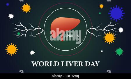 World Liver Day, Protecting Your Liver, Protecting Your Health Stock Vector