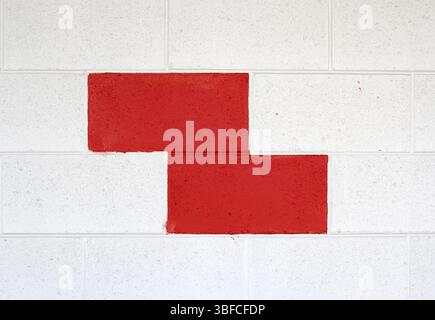 White and red brick wall abstract textured background Stock Photo