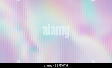 Ribbed background glass with hologram gradient blue color and rainbow effect. Abstract foil light with iridescent pink metal silver line and wall Stock Vector
