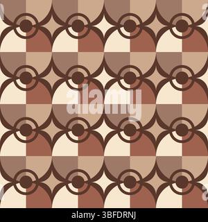 Minimalist Geometric Mid Mod Seamless Pattern Stock Vector