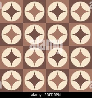 Minimalist Geometric Mid Mod Seamless Pattern Stock Vector