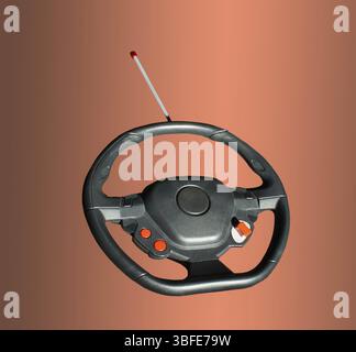 Steering wheel, gadget for computer games Stock Photo