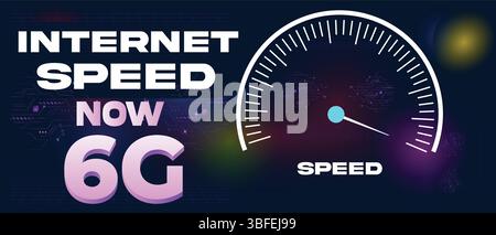 Future Technology: The 6G Revolution in Wireless Connectivity and IoT Stock Vector