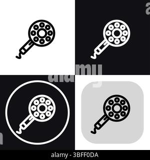 Bathroom hairdryer - clean and modern bathroom icon. Stock Vector