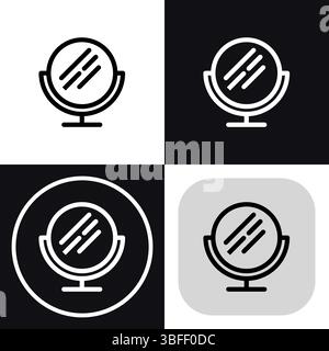 Bathroom mirror - clean and modern bathroom icon. Stock Vector