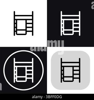 Bathroom towel heater - clean and modern bathroom icon. Stock Vector