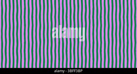 Color striped seamless pattern with hand drawn textured lines. Fun background with sketchy scribble stripes in green and violet colors. Bright Stock Vector