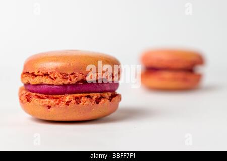 Macaroons and white background Stock Photo