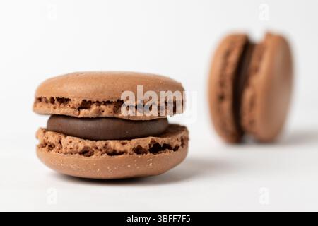 Macaroons and white background Stock Photo