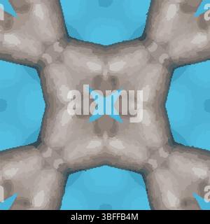 Blue Cross Gray Circle Vector Pattern Stock Vector