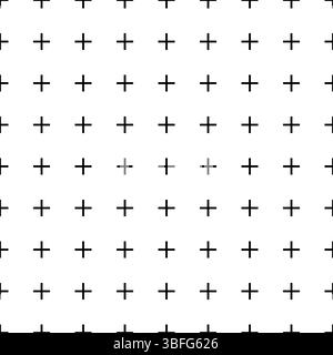 Plus seamless pattern. Simple geometric cross texture. Graphic cross symbol grid. Plus sign repeat pattern. Graphic texture. Vector illustration Stock Vector