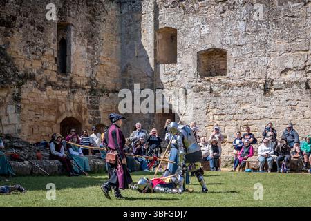 26-05-25. Historical reenactment at Bodiam Castle. Bodiam Castle is a 14th-century moated castle near Robertsbridge in East Sussex, England. Photo cre Stock Photo