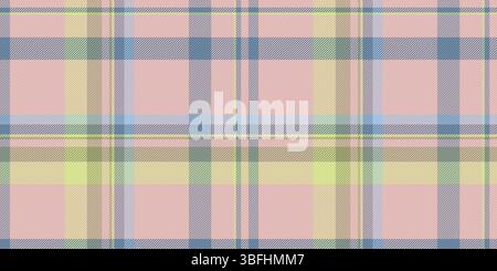 Pastel plaid pattern. Soft, delicate design ideal for textile prints, fashion, websites, and branding.  Subtle texture and muted colors create a calmi Stock Vector