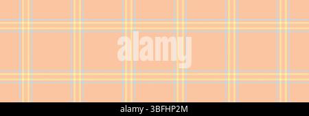 Soft peach pastel plaid pattern. Ideal for backgrounds, textiles, packaging, and website design. This delicate, subtle texture evokes feelings of warm Stock Vector
