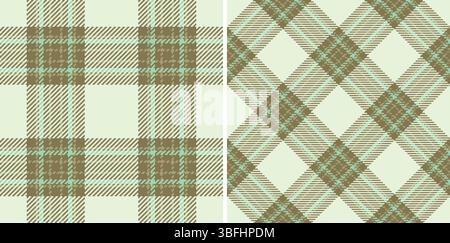 Classic tartan pattern, featuring two distinct tileable textures. Ideal for backgrounds, textiles, design projects needing a traditional feel. Stock Vector
