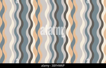 Abstract wavy stripes pattern in calming pastel shades.  Perfect for textile design, website backgrounds, or any project needing a modern, fluid aesth Stock Vector