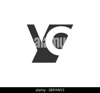 YC creative geometric initial based modern and minimal logo. Letter y c trendy fonts. Universal professional elegant techno vector design. Stock Vector