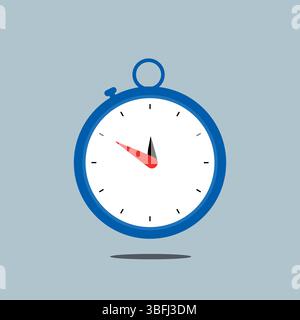 Clock Vector Illustration | Time Icon on Light White Background Stock Vector