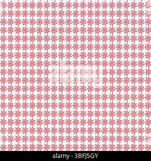 Seamless Pattern of Red Floral Designs on White Background Stock Vector