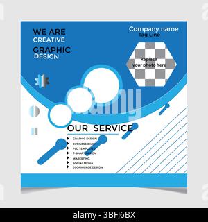 Modern Graphic Design Services Brochure Template Stock Vector