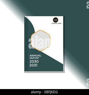 Modern Annual Report Cover Design Template 2030-2031 Stock Vector