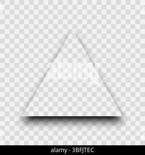 Dark transparent realistic shadow. Triangle shadow isolated on transparent background. Vector illustration. Stock Vector