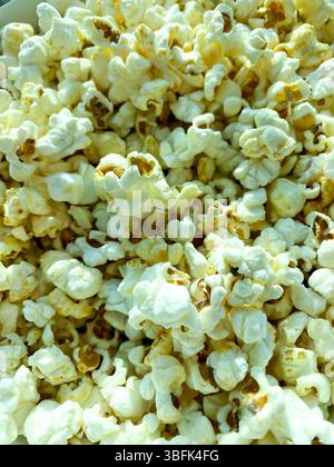 A close up view of popcorn. Stock Photo