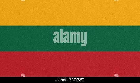 Flag of Lithuania on abstract texture background Stock Photo